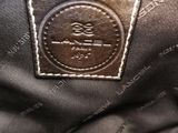 an image of a close up of a leather label on a jacket
