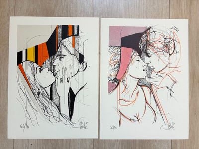 Jean-Baptiste Valadié (1933) - Lot de 2 lithographies : le c…