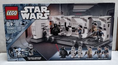 the lego star wars set is in the box on the table