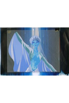 a picture of a picture of a woman dressed as a snow queen