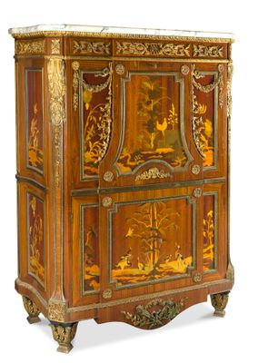 une image représentant une armoire ornée d'un motif décoratif