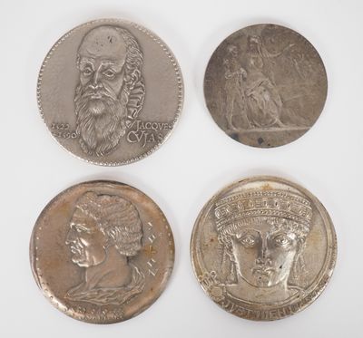 Quatre différentes médailles en argent 925 d'après Charon, R… - Photo 1