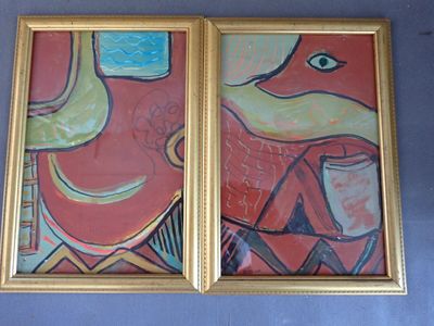 Olga THION DE LA CHAUME (1929-2008), paire de compositions, …