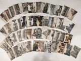 de nombreuses cartes postales anciennes sur un fond blanc