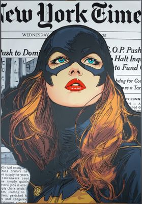 la couverture du New York Times Magazine, sur laquelle figure une femme portant un masque de Catwoman