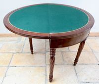 Table de jeux demi-lune reposant sur quatre pieds torsadés (photo 6)