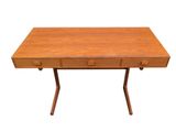 an image of a wooden desk with two drawers on it
