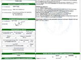 a close up of a document with a barcode on it