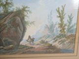 a picture of a painting of a man riding a horse
