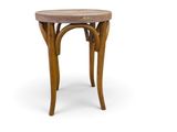 an image of a small wooden table with a wooden top
