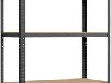 heavy duty shelving racking with wood shelves