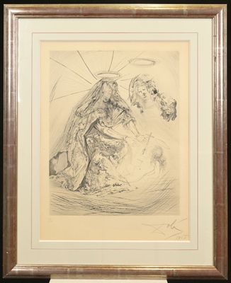 drawing of a dog and a cat in a frame on a table