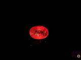 a close up of a red ball in the dark
