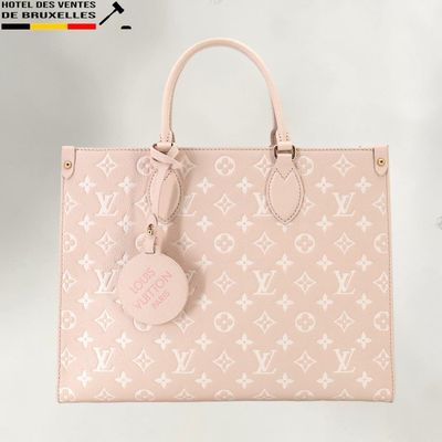 louis vuitton pink monogramet leather tote bag