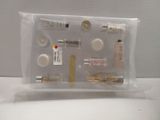 a picture of a clear bag with a lot of items inside of it