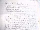 un texte écrit sur une feuille de papier sur laquelle il y a déjà quelque chose d'écrit