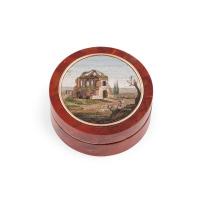 wooden box with a painting of a farm scene on it