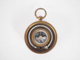 an image of a gold colored pocket watch on a white background