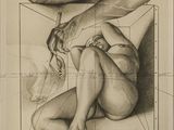 une image représentant le dessin d'une femme assise à genoux