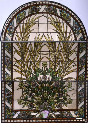 IMPORTANTE ET RARE VERRIERE polychrome, verre américain, ver…