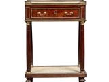 an image of a wooden table with a drawer on top of it