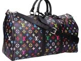 louis vu vu multicolore leather travel bag
