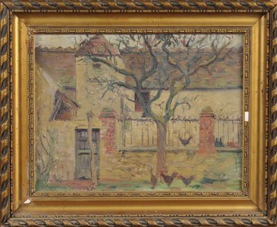 Francis MORTON-JOHNSON (1878-1931 : Cour de ferme. - Photo 1