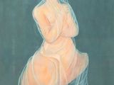 une image d'une peinture représentant une femme assise sur le sol
