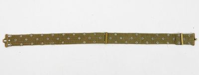 an image of a close up of a belt on a white surface