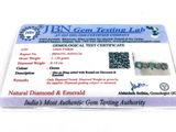 a close up of a business card with a diamond on it