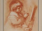 an image of a drawing of a man in a white shirt