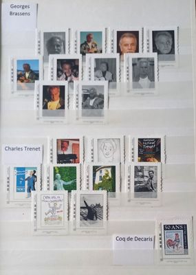 Collection de 90 timbres personnalisés "Mon timbre à moi (TV…