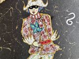 a drawing of a man in a pirate costume