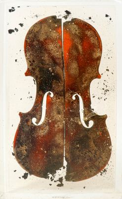 an image of a painting of a cello on a white background