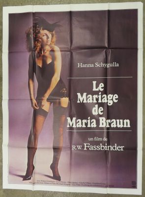 the poster for the movie le marriage de maria braun