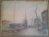 a picture of a picture of a painting of a town