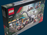 a box of legos with a picture of a dinosaur on it
