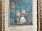 an old picture of a woman and a man sitting on a bench