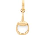 Pendentif en forme de fer à cheval en or jaune 14 carats