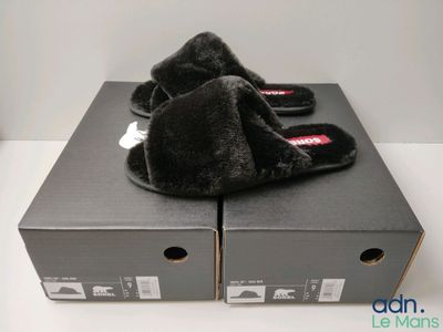Lot de 2 paires de mules en fourrure synthétique SOREL "Mail…