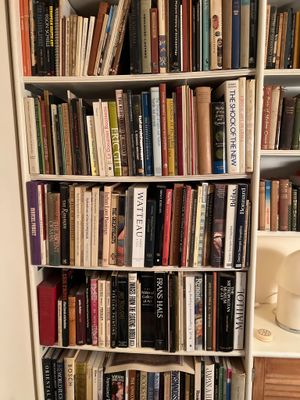une étagère contenant beaucoup de livres