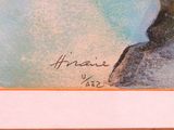 a picture of a painting of a woman sitting on a rock