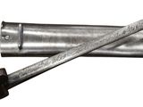 pair of two metal tubes with a metal handle on a white background