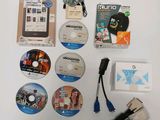 a lot of electronic items that are on the table