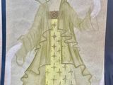 an image of a drawing of a woman in a yellow dress
