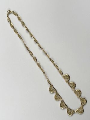Collier en or 750 millièmes à maille filigrane. - Photo 1