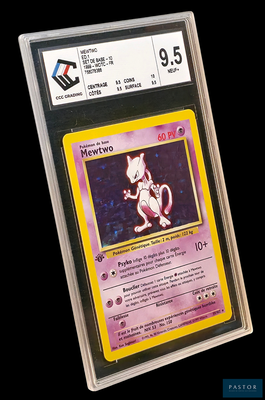 une image d'une carte Pokémon dans un étui en plastique