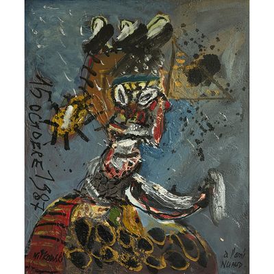 an image of a painting of a man holding a baseball bat
