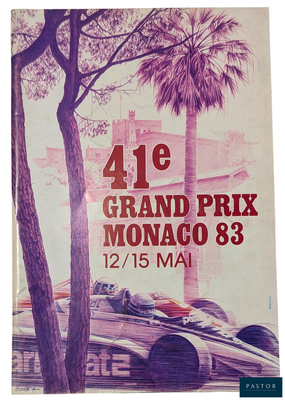 une affiche sur laquelle figure l'image d'une voiture de course