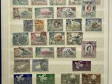 a picture of a picture of a collection of stamps on a wall
